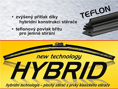 11021 Stěrač HYBRID 710mm + 11 adaptérů TEFLON