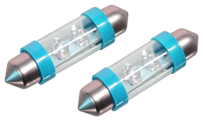 33723 Žárovka 4LED 12V suf. SV8.5 38mm modrá 2ks
