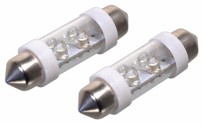 33725 Žárovka 4LED 12V suf. SV8.5 38mm bílá 2ks