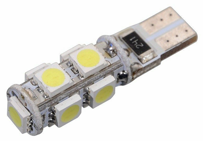 33795 Žárovka 9 SMD LED 12V T10 s rezistorem CAN-BUS ready bílá
