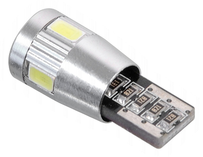 33796 Žárovka 6 SMD LED 12V T10 s rezistorem CAN-BUS ready bílá