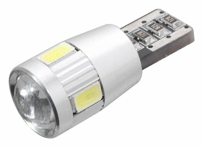 33796 Žárovka 6 SMD LED 12V T10 s rezistorem CAN-BUS ready bílá