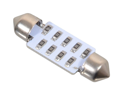 33819 Žárovka 27 SMD LED 12V suf. SV8.5 38mm bílá