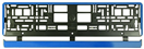 Compass 91569 91569 Podložka pod SPZ BLUE STRIP