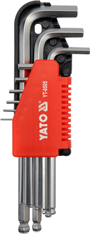 YATO YT-0505 Sada klíčů imbus s kuličkou 9 ks delší