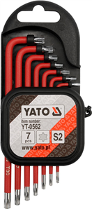 YATO YT-0562 Sada klíčů TORX s otvorem 7 ks