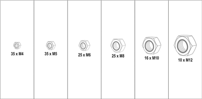 Matice pojistné sada 146 ks