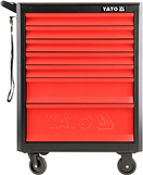 YATO YT-09000 Skříňka dílenská pojízdná 7 zásuvek černo/červená