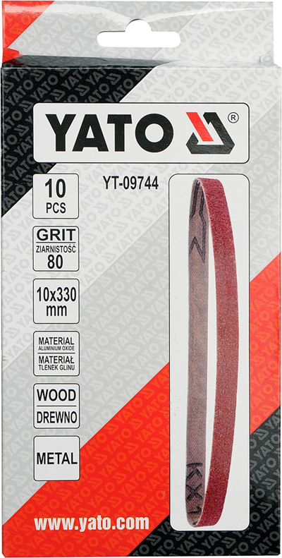 Brusný pás P80 , 10x330mm 10ks