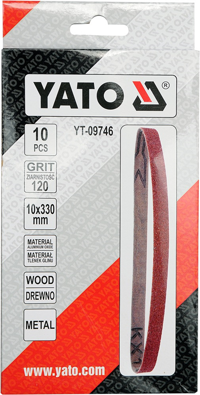 Brusný pás P120 , 10x330mm 10ks