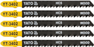 YATO YT-3402 List pilový do přímočaré pily 100 mm na dřevo TPI8 5 ks