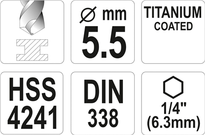 Vrták na kov TITAN 1/4