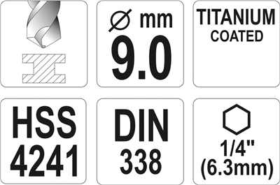 Vrták na kov TITAN 1/4