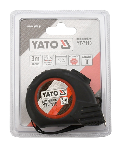 Metr svinovací 3 m x 16 mm autostop