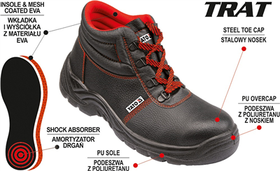 Boty pracovní kotníkové Trat vel. 39