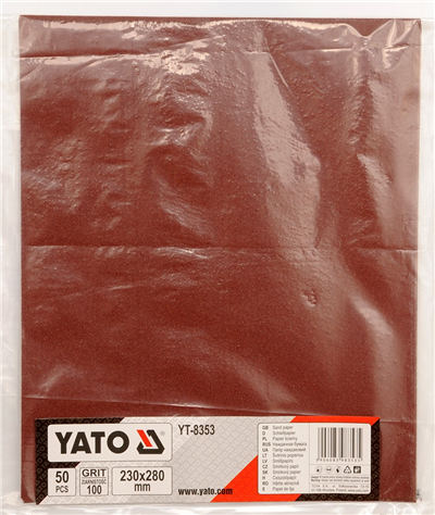 Smirkový papír 230*280 gr. 100