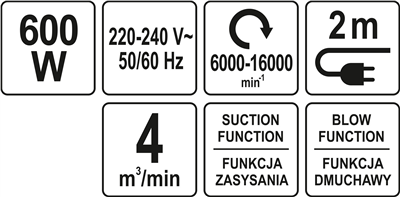 Elektrický fukar 600W