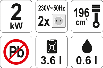 Elektrocentrála - benzínový generátor 2,0kW
