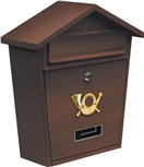 Vorel TO-78582 Poštovní schránka se stříškou 380x320x105mm hnědá