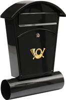 Vorel TO-78590 Poštovní schránka se stříškou oblou + zásobník na noviny 480x280x80mm černá