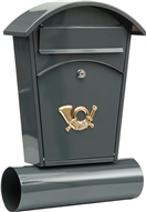 Vorel TO-78591 Poštovní schránka se stříškou oblou + zásobník na noviny 480x280x80mm šedá