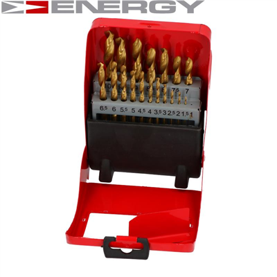 Energy NE00462 Ocelový spirálový vrták-sada