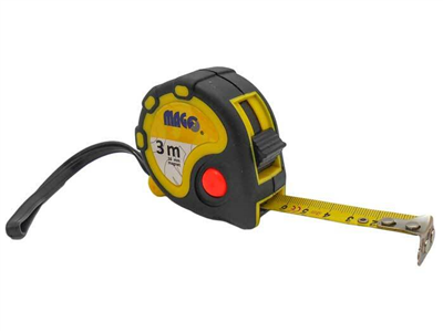 Svinovací metr 3 m x 16 mm, pogumované pouzdro a magnet