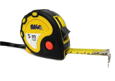 Svinovací metr 5 m x 19 mm, pogumované pouzdro a magnet
