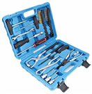 Satra S-XBM15 Sada pro servis brzd - klíče, kleště, kartáče, hlavice a šroubovák, 15 dílů