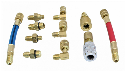 Adaptéry pro přípravek na servis klimatizace, chladivo R12 R134a