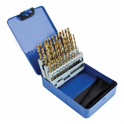 Vrtáky HSS TiN do kovu, 1.0-6.0 mm, sada 51 ks