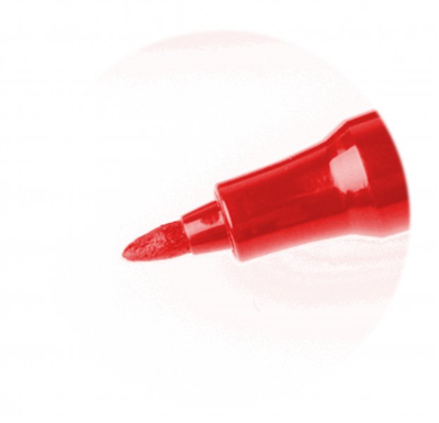 Značkovač permanetní (fix) červený jemný hrot