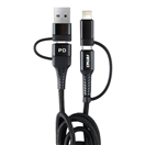 Amio 02547 Multikabel USB C-USB C iOs USB A FullLINK 1m UC-15