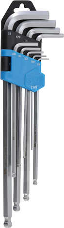 BGS technic 799 Klíče imbus, palcové 9ks - BGS 799