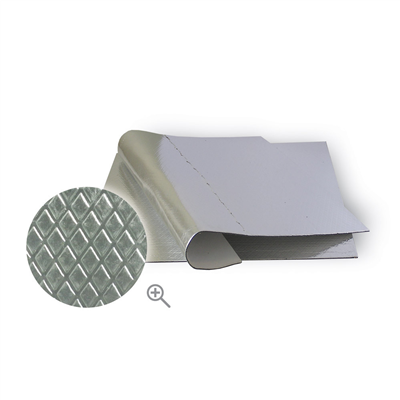 SAMOLEPÍCÍ TLUMÍCÍ PODLOŽKA S HLINÍKEM - 50 cm x 50 cm