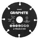 Graphite 55H697 kotouč řezný 115x22mm, měkké materiály Graphite