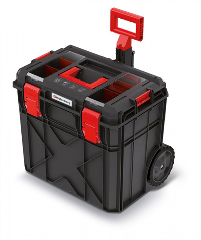 Kufr na nářadí s transp. kolečky X BLOCK LOG černý 546x380x510