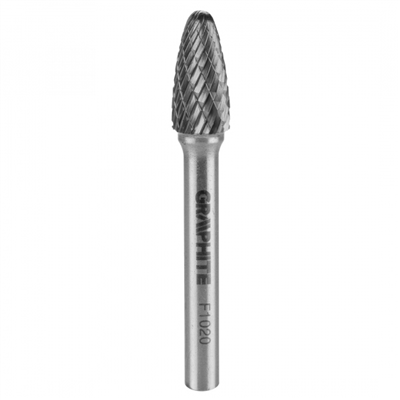 fréza HM karbid typ F,stromeček/kulatá hlava 10x20mm, trn 6x45mm Graphite