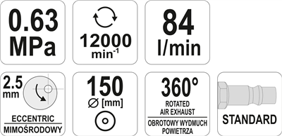 Bruska pneumatická 2,5 mm