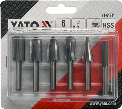 Hrotové rašple na kov 6ks