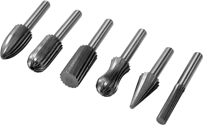 Hrotové rašple na kov 6ks