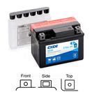 Exide ETX4L-BS ETX4L-BS motobaterie EXIDE AGM suchá, přednabitá 12V 3Ah 50A 113x70x85