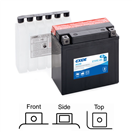 Exide ETX9C-BS ETX9C-BS motobaterie EXIDE AGM suchá, přednabitá 12V 9Ah 120A 135x75x139 LEVÁ