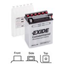 Exide EB14L-B2 EB14L-B2 motobaterie EXIDE suchá, přednabitá 12V 14Ah 145A 134x89x166 pravý odvod plynu