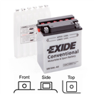 Exide EB12AL-A2 EB12AL-A2 motobaterie EXIDE suchá, přednabitá 12V 12Ah 165A 134x80x160