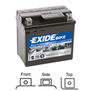 Exide AGM12-5 AGM12-5 motobaterie EXIDE AGM naplněná z výroby 12V 4Ah 70A 113x70x105