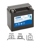 Exide AGM12-12 AGM12-12 motobaterie EXIDE AGM naplněná z výroby 12V 12Ah 200A 150x87x145 LEVÁ
