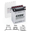 Exide EB14-B2 EB14-B2 motobaterie EXIDE suchá, přednabitá 12V 14Ah 145A 134x89x166 LEVÁ pravý odvod plynu
