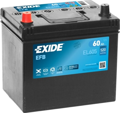 EL605 Autobaterie Exide EFB - 60Ah