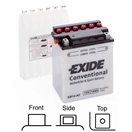 Exide EB14-A2 EB14-A2 motobaterie EXIDE suchá, přednabitá 12V 14Ah 145A 134x89x166 LEVÁ levý odvod plynu